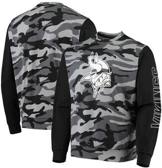 Men's Foco Black Minnesota Vikings Camo Long Sleeve T-shirt