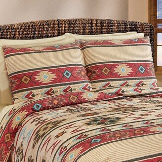 Collections Etc Taos Southwest Aztec Pattern Pillow Sham - Set of 2