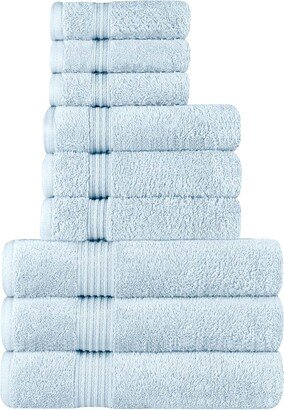 Egyptian Cotton 9Pc Highly Absorbent Solid Ultra Soft Towel Set-AC