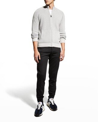 Men's Ribbed Full-Zip Sweater