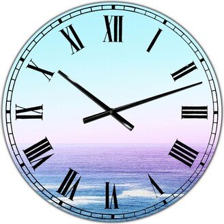 Designart Ocean View Oversized Nautical & Coastal Wall Clock - 36 x 28 x 1