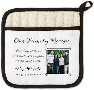 Pot Holders: Family Recipe Pot Holder, White