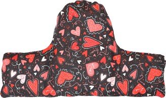 Valentine | Ikea Highchair Cushion Cover Baby Led Weaning Zipper Bottom Shower Gift Antilop 100% Cotton Hearts Black