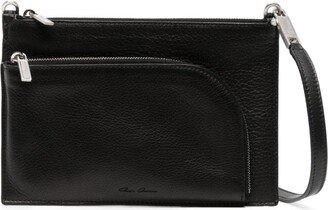 Logo-Debossed Leather Clutch Bag-AC