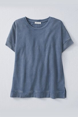 Women's French Terry Pullover - Blue Indigo - PS - Petite Size