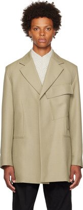 Taupe Flap Pocket Blazer