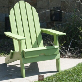 ResinTEAK All Weather Folding Adirondack Chair, HDPE Poly Lumber