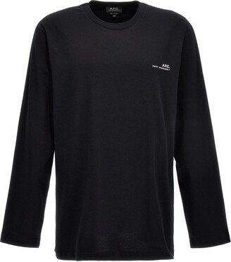 Logo Printed Long-Sleeved T-Shirt-AC