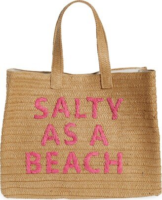 Salty as a Beach Straw Tote