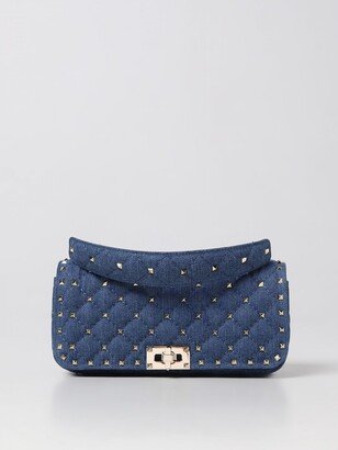 Rockstud Spike bag in quilted denim