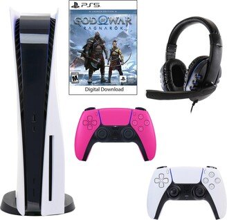 Sony PlayStation 5 Core Console with God of War: Ragnarok with Headset and DualSense Controller in Pink