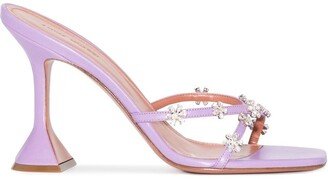 Lily 95mm crystal-embellished mules