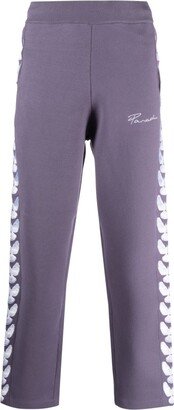 3PARADIS Dove-Embroidered Straight-Leg Track-Pant