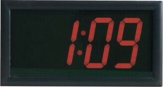 School Smart LED Wall Clock with Remote Control, 7 x 13 Inches, Red Digits