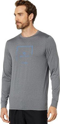 Corp Icon L/S Relaxed Fit UV Tee (Grey Marle) Men's Swimwear