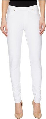 Solid Pull-On Leggings (White) Women's Casual Pants