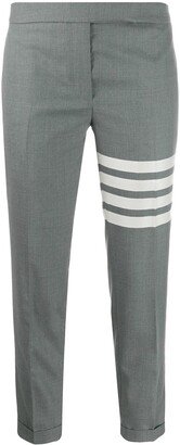 plain weave 4-Bar skinny trousers