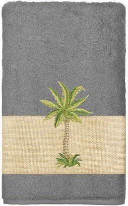 Colton Embellished Bath Towel - Dark Grey