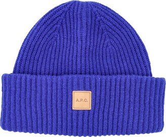 Michelle Logo-Patch Knitted Beanie-AC