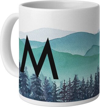 Mugs: Mountain Forest Custom Text Mug, White, 11Oz, Multicolor