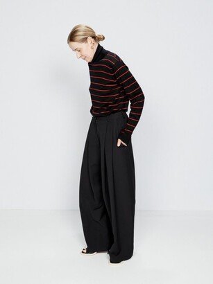 Striped Merino Wool Roll-neck Jumper