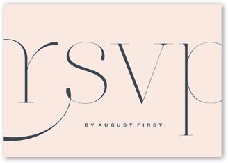 Rsvp Cards: Elegant Embellishment Wedding Response Card, Pink, Matte, Signature Smooth Cardstock, Square