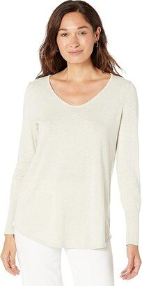 Vital V-Neck (Putty) Women's Clothing