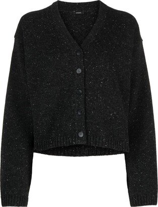 V-neck merino-wool cardigan