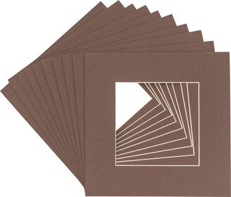 PosterPalooza 12x12 Mat for 8x8 Photo - Chocolate Brown Matboard for Frames Measuring 12 x 12 Inches - To Display Art Measuring 8 x 8 Inches