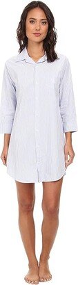 Essentials Striped His Shirt (Carissa Bengal Stripe French Blue/White) Women's Pajama