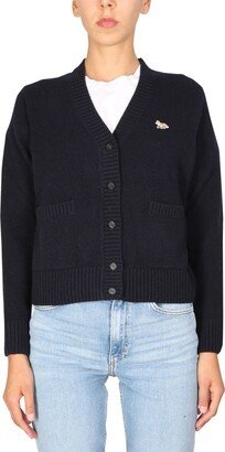 Fox Patch V-Neck Cardigan