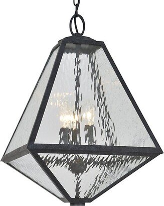 Glacier Black Charcoal Outdoor Pendant Light