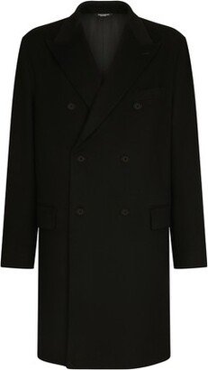 Deconstructed double-breasted wool coat