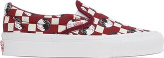 Red & Off-White Billy's Edition OG Classic Slip-On LX Sneakers