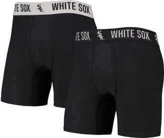 Men's Concepts Sport Black, Gray Chicago White Sox Two-Pack Flagship Boxer Briefs Set - Black, Gray