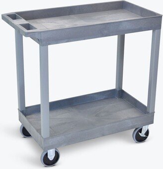 32 x 18 Two Shelves Grey Tub Cart