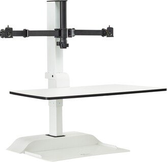 Safco Desktop Sit-Stand Desk Riser, 2 Arms, 22