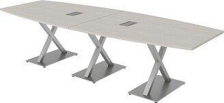 Skutchi Designs, Inc. 10' Modular Boat Shaped Conference Table With X Bases Power And Data