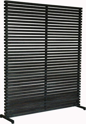 Aurelle Home Dallek Black Wood Screen