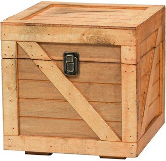 Stackable Wooden Cargo Crate Style Storage Chest