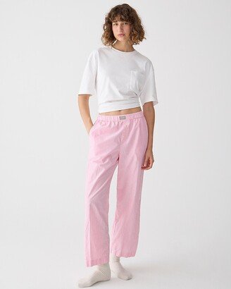 Cotton poplin pajama pant in stripe