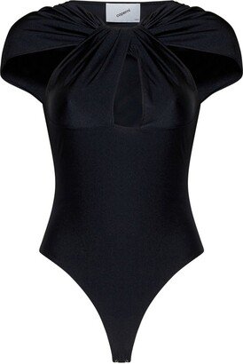 Cut-Out Jersey Stretched Bodysuit