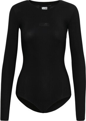 Black polyamide bodysuit