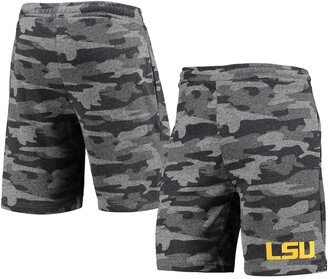 Men's Concepts Sport Charcoal, Gray Lsu Tigers Camo Backup Terry Jam Lounge Shorts - Charcoal, Gray