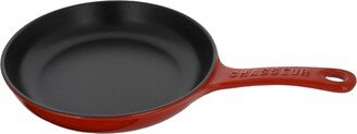 French Enameled Cast Iron Fry Pan with Cast Iron Handle, 8-inch