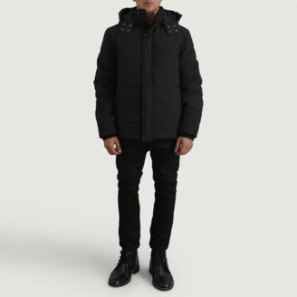 Exton Black Hooded Down Puffer Jacket