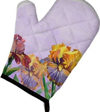 Purple and Yellow Iris Oven Mitt