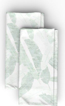 Cloth Napkins: Banana Leaf - Light Cloth Napkin, Longleaf Sateen Grand, Green