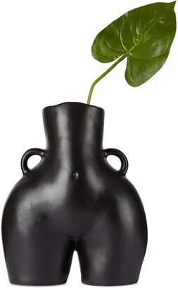 Black Ceramic Love Handles Vase