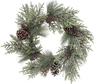 Artificial 24In Christmas Pine Woodland Wreath